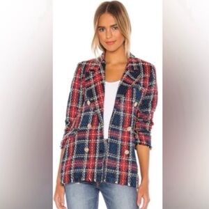 Blank NYC Plaid Double-Breasted Women's Jacket